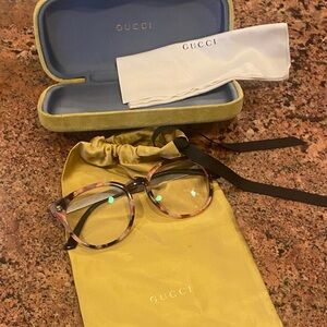Gucci Pink and Brown Glasses with Case